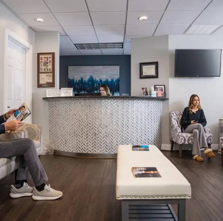Legacy Dental office's reception area