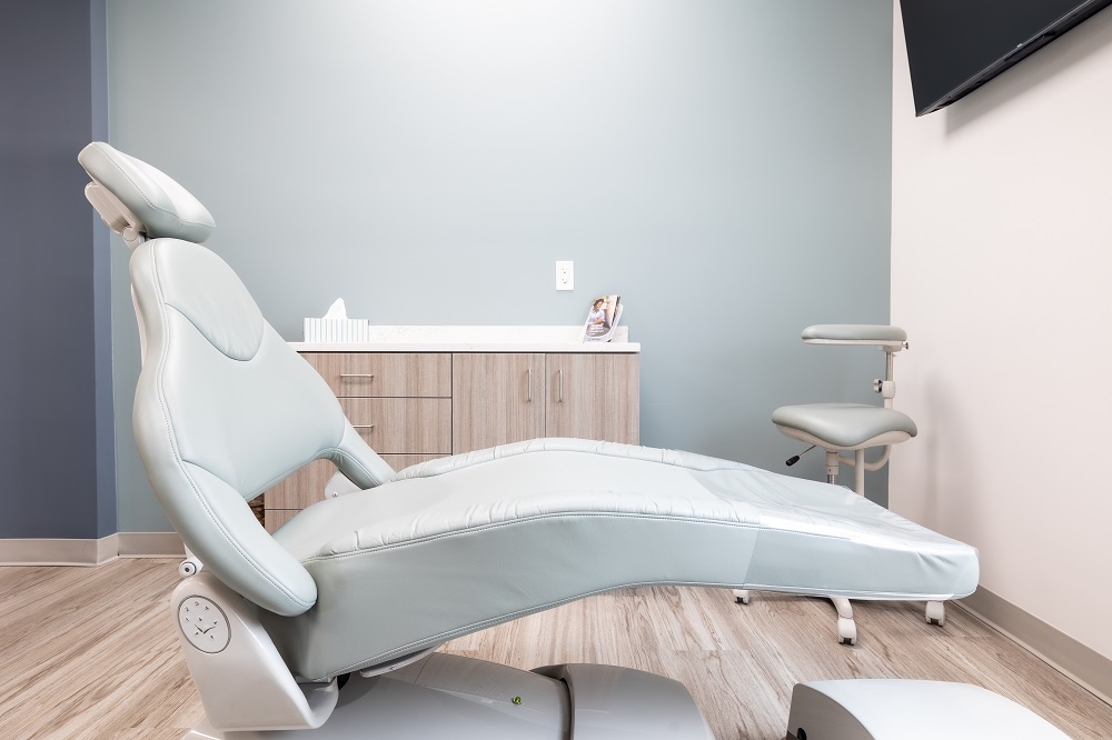 Modern dental chair at Thrive Family Dentistry of Auburn AL