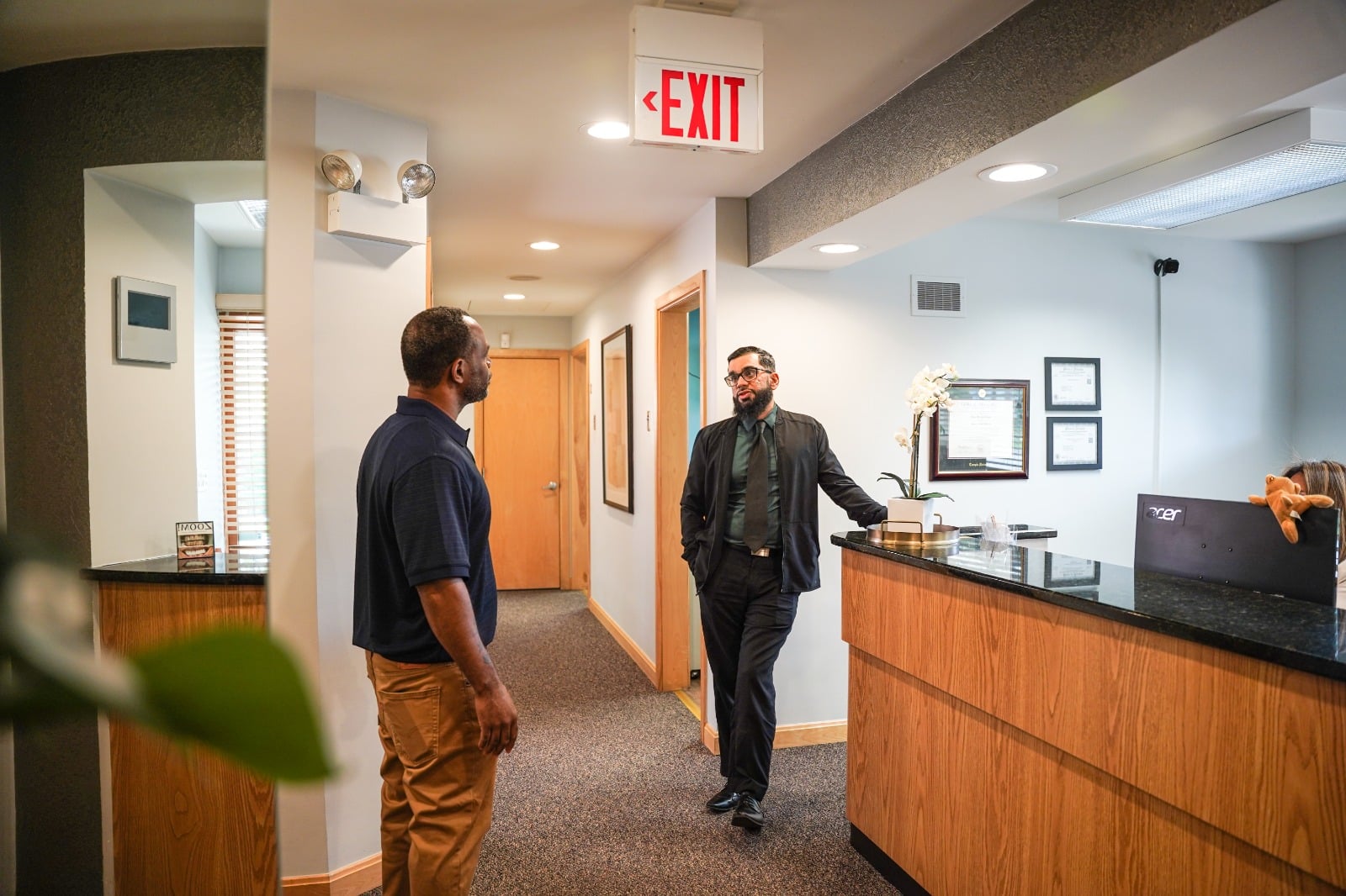 Northeast Family Dental Care Elgin Dentist Reception Office